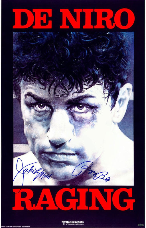 Jake LaMotta Signed 24x36 Movie Poster w/ "Raging Bull" insc