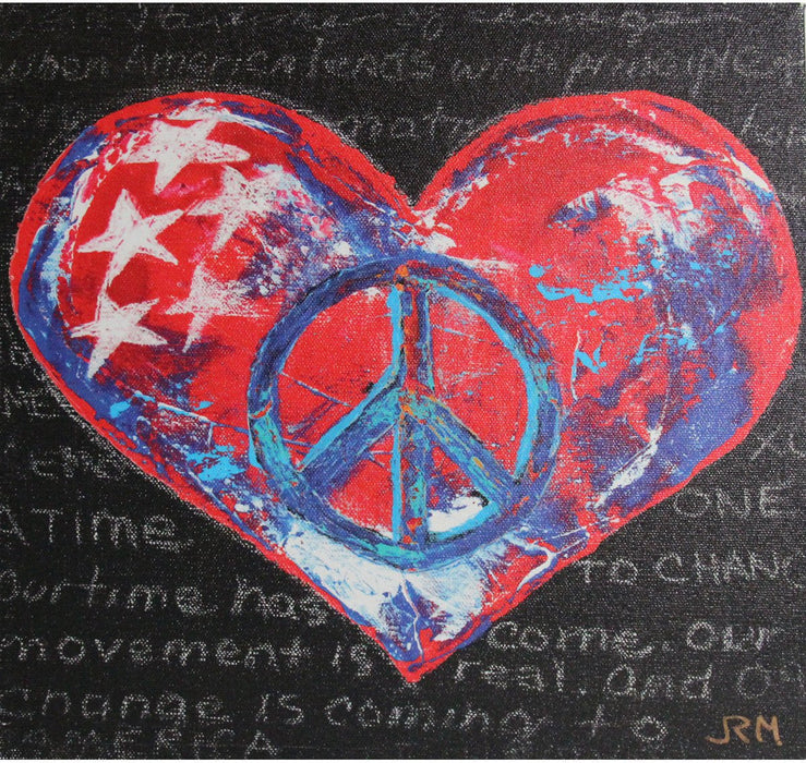 Work of Heart: Peace Sign 12x12 Giclee