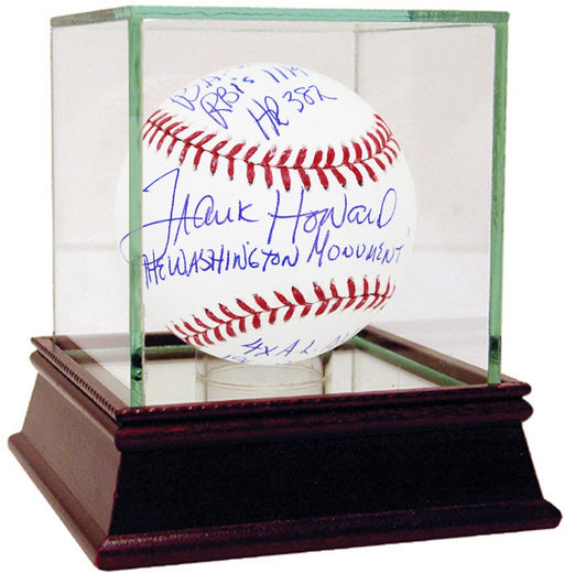 Frank Howard Signed "The Washington Monument" Multi-Stat Insc Baseball