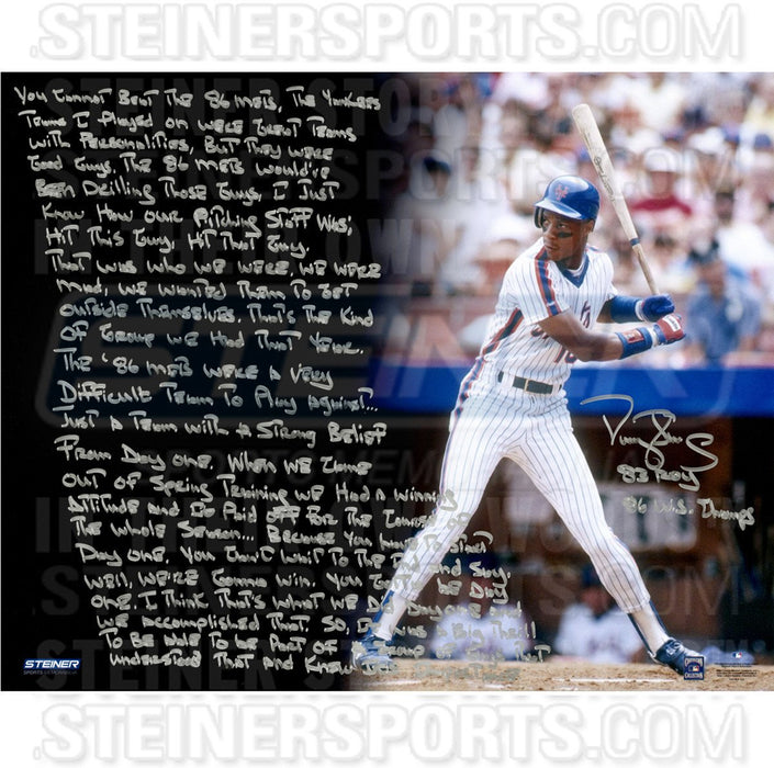 Darryl Strawberry Signed Mets Uniform 16x20 Story Photo