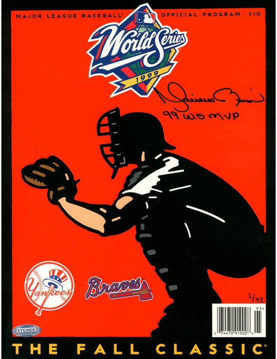 Mariano Rivera Signed 1999 World Series Program w/ "99 WS MVP" Insc. (LE of 42)