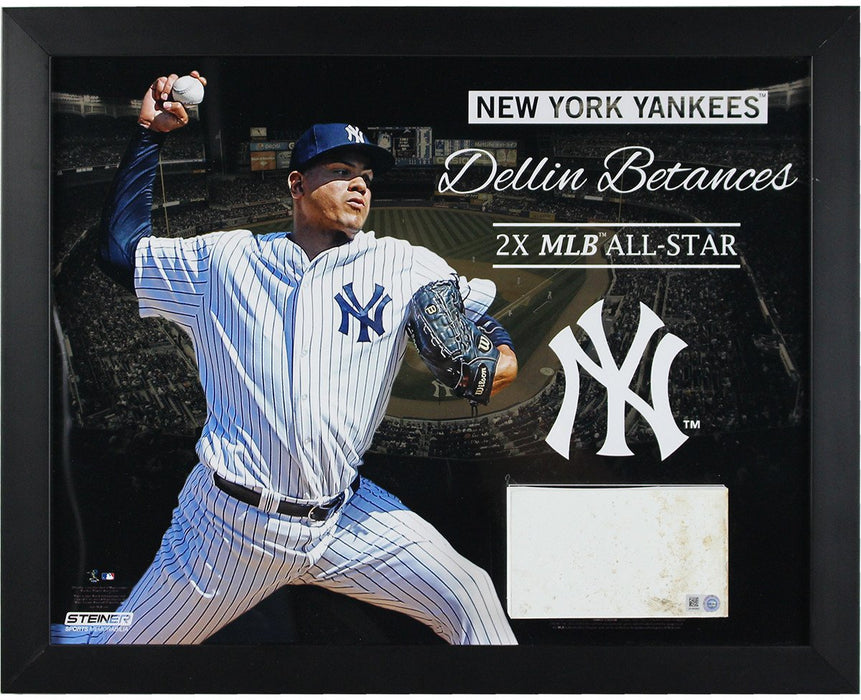 Dellin Betances New York Yankees 2x MLB All-Star 14x18 Framed Collage w/ Game Used Bullpen Pitching Rubber