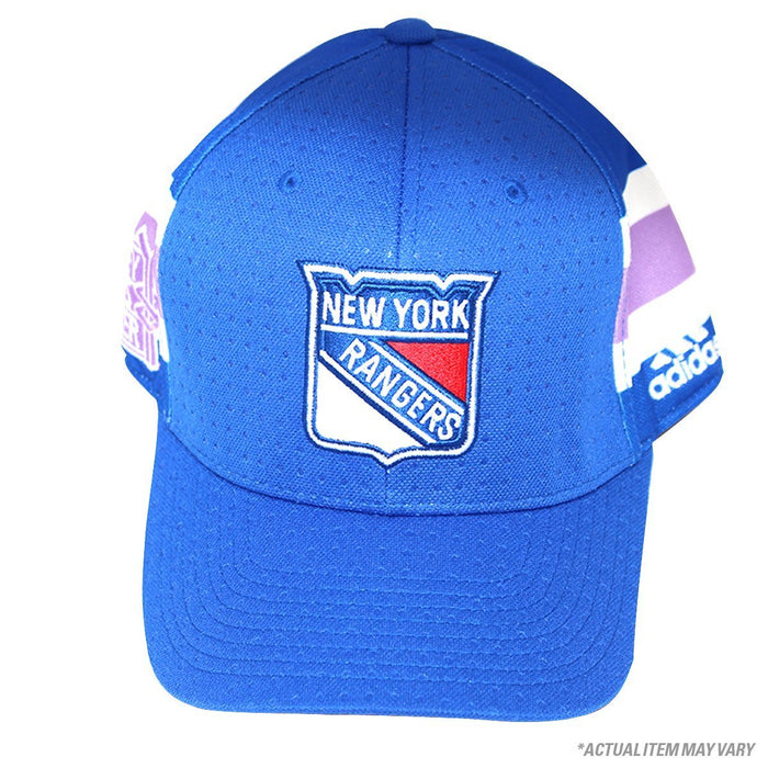 Ondrej Pavelec # 31 New York Rangers Blue Hockey Fights Cancer  Fitted Hat