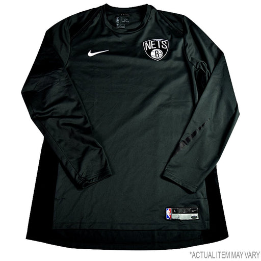 Dante Cunningham Brooklyn Nets Game Used #44 Grey/Black Long Sleeve Shooting Shirt (XXLT)