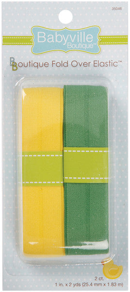 Yellow & Green Fold Over Elastic