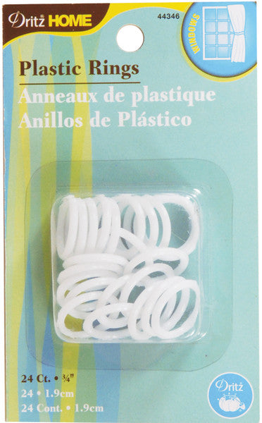 3/4-Inch Plastic Rings, 24-Pack