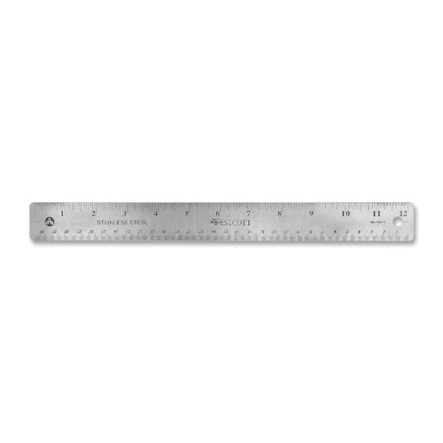 Acme United Corporation Ruler, 12" Long, Stainless Steel