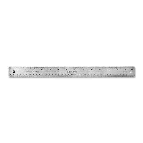 Acme United Corporation Ruler, 15" Long, Stainless Steel