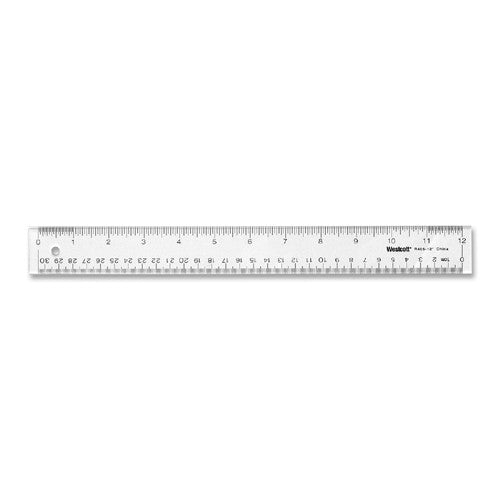 Acme United Corporation Plastic Ruler, 12" Long, Clear