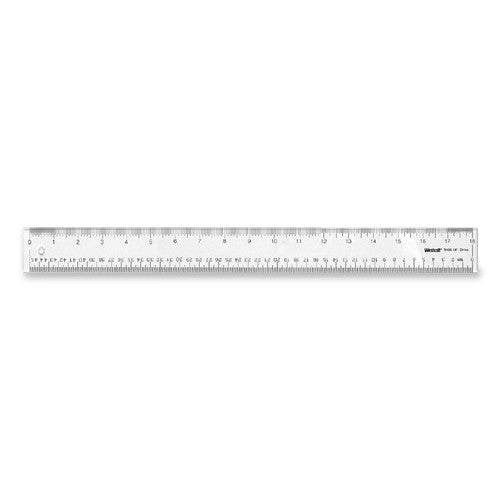 Acme United Corporation Plastic Ruler, 18" Long, Clear