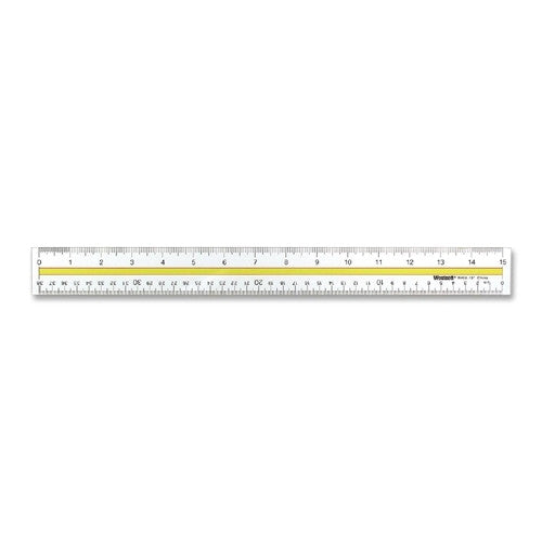 Acme United Corporation Flexible Ruler, Nonmagnetic, Acrylic, 15", Clear