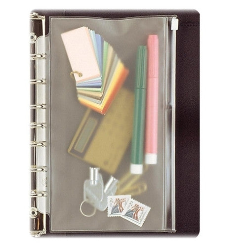 Zippered Pouch, 8-1/2"x11", Clear