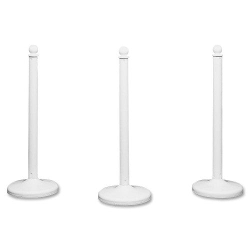 Tatco Plastic Stanchions, 14"x14"x39", 6/BX, White