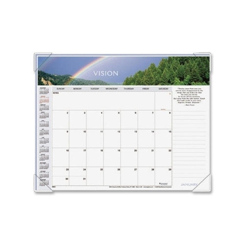 At-A-Glance Monthly Desk Cal, 12 Months Jan-Dec, 22"x17", Assorted