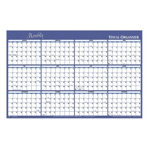 At-A-Glance Monthly Organizer Cal, Erasable,2 -Sided, 24"x36", BE/BY