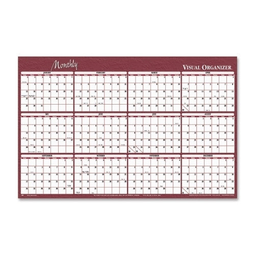 At-A-Glance Monthly Organizer Cal, Erasable, 2-Sided, 32"x48", BE/BY