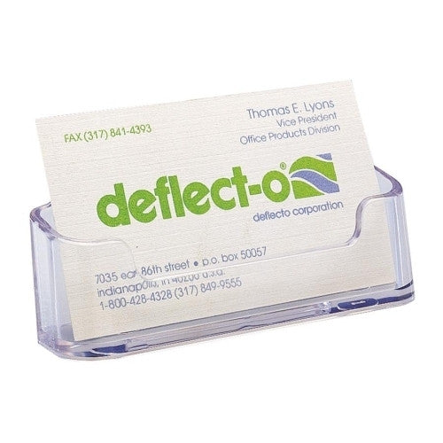 Deflect-O Corporation Desktop Business Card Holder,3-3/4"x1-7/8"x1-1/2",2/PK,CL