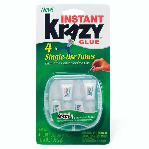 Elmer's Products Inc Instant Krazy Glue, Single Tubes, .5g, 4/PK