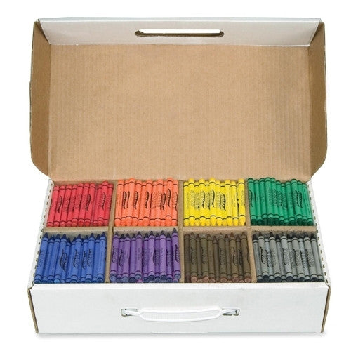 Dixon Ticonderoga Company Regular Crayons, Nontoxic, 800/BX, Assorted Colors