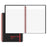 Black n' Red/John Dickinson Wirebound Book,Ruled/Perfed,8-1/4"x5-7/8",70 Shts,BK/RD