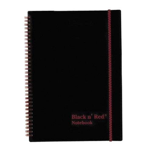 Black n' Red/John Dickinson Wirebound Notebook,Ruled/Perf.,w/Margin,11"x8-1/2",Black/Red