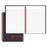 Black n' Red/John Dickinson Wirebound Book,Ruled,70 Sheets,8-1/4"x5-7/8",BK/RD