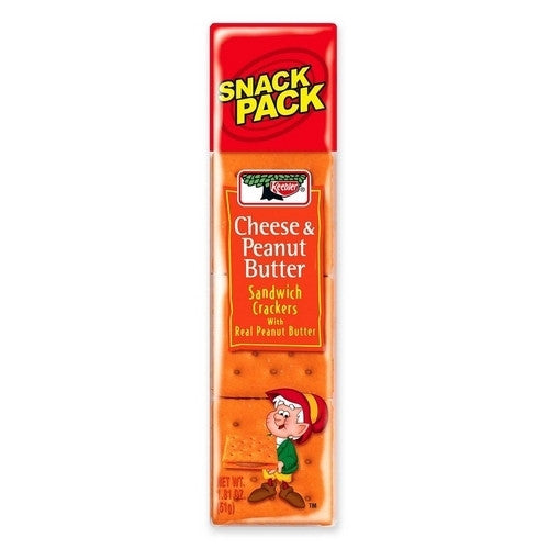 Keebler Cheese/Peanut Butter Crackers, 1.8 oz, 8 Crackers/PK, 12/BX