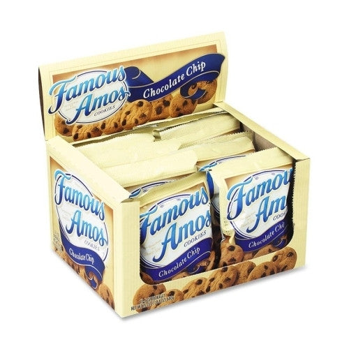 Keebler Famous Amos Cookies, Chocolate Chip, 2 oz, 8/BX