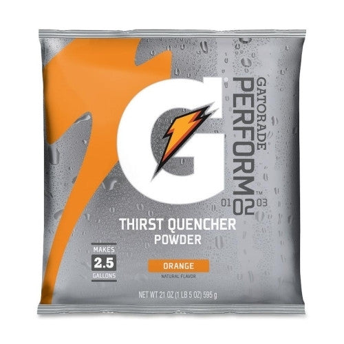 Quaker Foods Gatorade Mix Pouches,Makes 2-1/2 Gal, 21 Oz., Orange