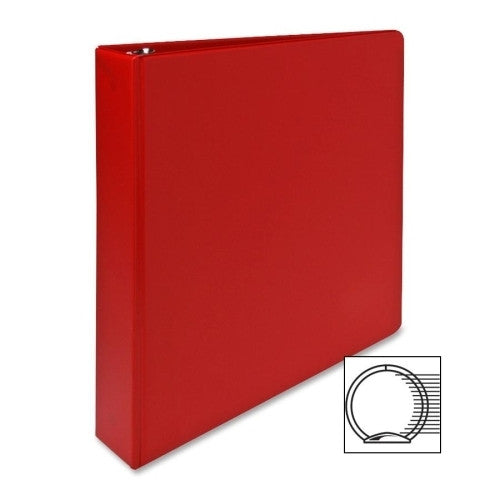 Sparco Products 3-Ring Binder, 1-1/2" Capacity, 11"x8-1/2", Red