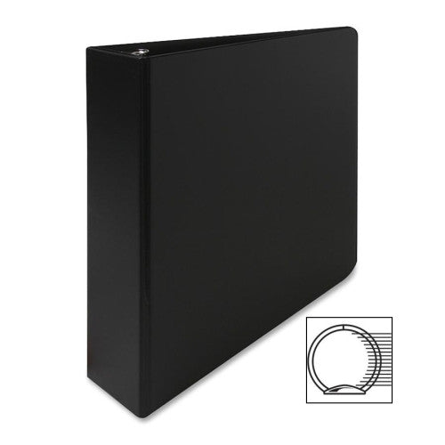 Sparco Products 3-Ring Binder, 2" Capacity, 11"x8-1/2", Black