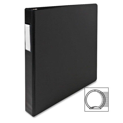 Sparco Products 3 Ring Label Hold Binder, 1"Capacity, 11"x8-1/2", Black