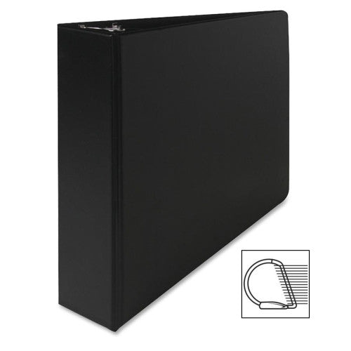 Sparco Products Slant Ring Vinyl Binder, 2"Capacity, 8-1/2"x11", Black