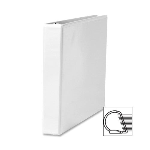 Sparco Products Slant Ring View Binder, 1" Capacity, 11"x8-1/2", White