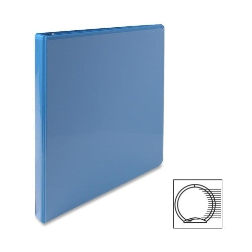 Sparco Products Round Ring View Binder, 1/2"Capacity, 11"x8-1/2", Light Blue