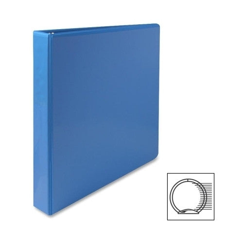 Sparco Products Round Ring View Binder, 1"Capacity, 11"x8-1/2" Light Blue