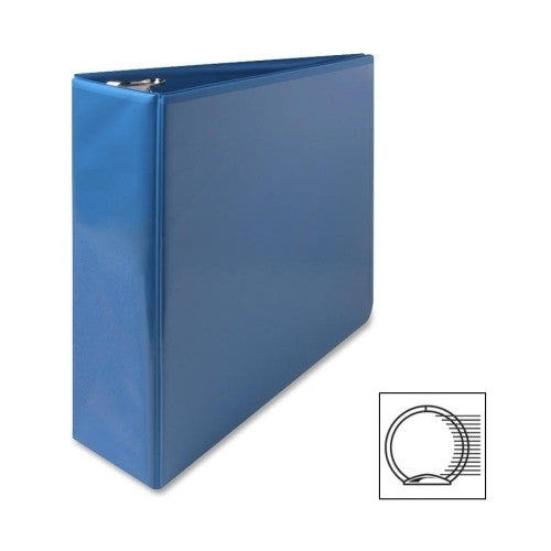 Sparco Products Round Ring View Binder, 3"Capacity, 11"x8-1/2", Light Blue