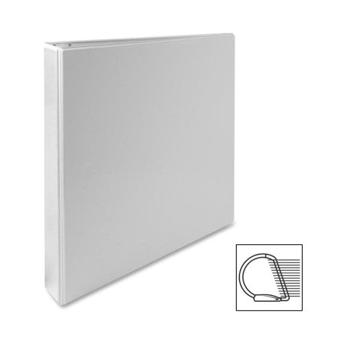 Sparco Products Slant Ring View Binder, 1"Capacity, 11"x8-1/2", White