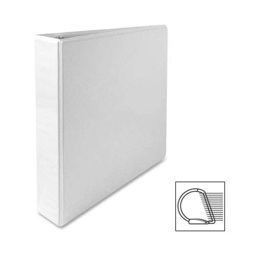 Sparco Products Slant Ring View Binder, 1-1/2"Capacity, 11"x8-1/2", White