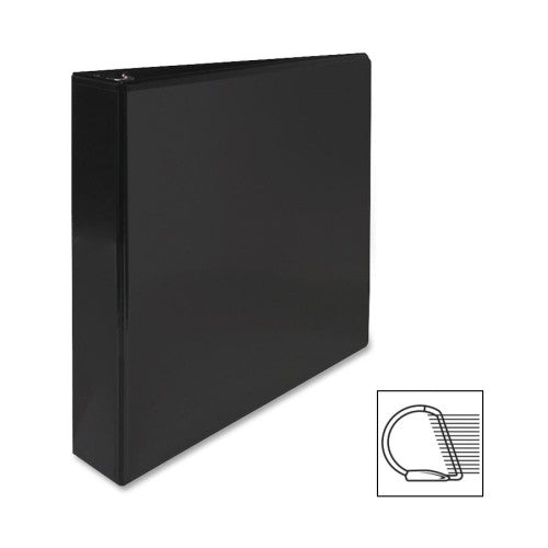 Sparco Products Slant Ring View Binder, 1-1/2"Capacity, 11"x8-1/2", Black