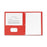 Sparco Products 2-Pocket Folders,w/Fasteners,1/2" Cap,Letter,25BX,Red