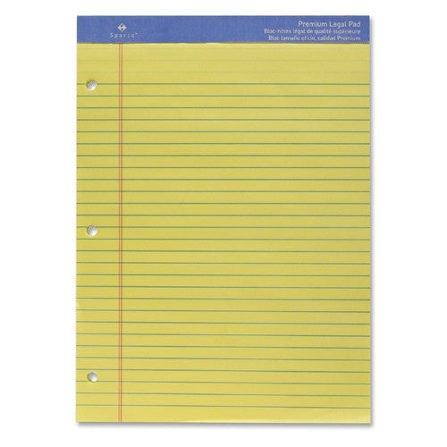 Sparco Products Perforated Legal Pad, 3 HP, 50 Sheets, 8-1/2"x11-3/4", CA