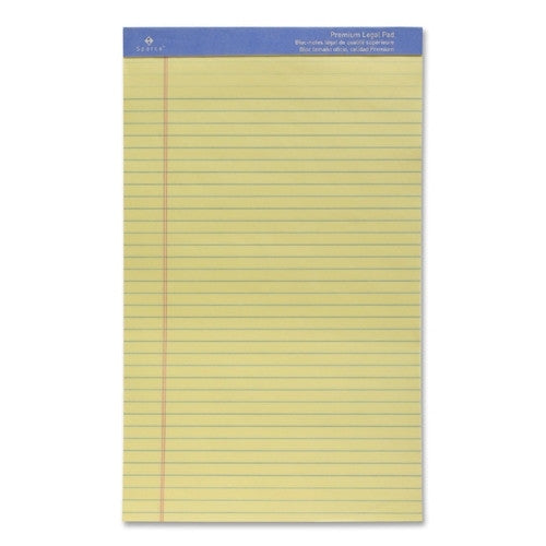 Sparco Products Perforated Legal Pad, 50 Sheets, 8-1/2"x14", Canary