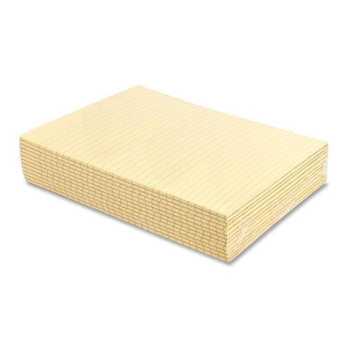 Sparco Products Memorandum Pads, Wide Rule, 16 lb., 8-1/2"x11", Canary