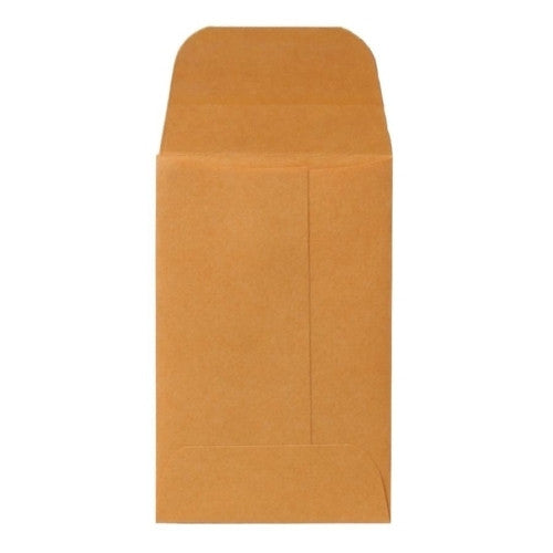 Sparco Products Coin Envelopes, Gummed Flap, 20 lb., 2-1/4"x3-1/2", Kraft