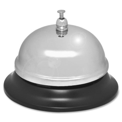 Sparco Products Nickel Plated Call Bell,2-3/4" High,3-3/8" Base,Chrome/Black