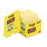 3M Commercial Office Supply Div. Super Sticky Pads,Lined,4"x4",12/PK,90 Sheet/PD,Canary