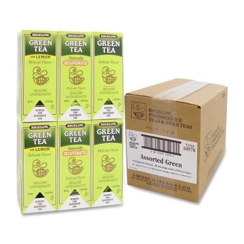 Bigelow Tea Company Green Teas,Green Tea/Green Tea w/ Lemon or Decaf.,168/CT