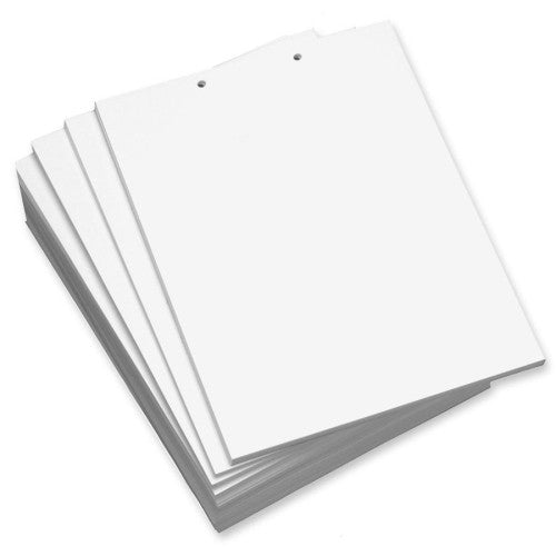 Domtar Custom Cut Sheets, 2-Hole Top, 8-1/2"x11", 5 RM/CT, White