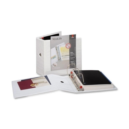 Cardinal Brands, Inc Clearvue Binder, D-Ring, 5" Capacity, 11"x8-1/2", White